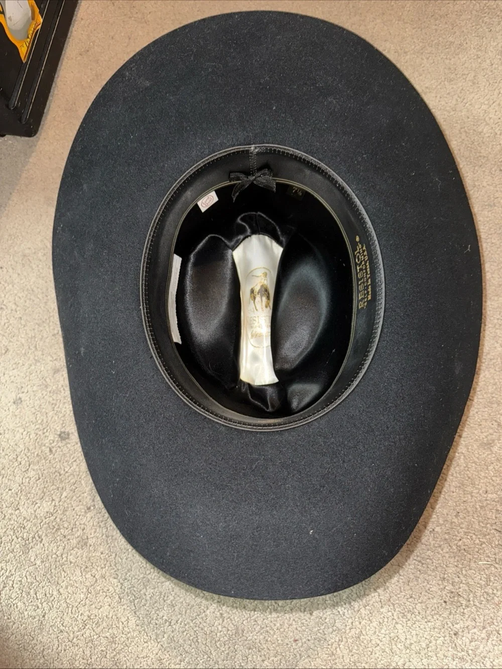 Resistol Dalton 4X Beaver Black Cowboy  Long Oval Hat Size 7 1/8
